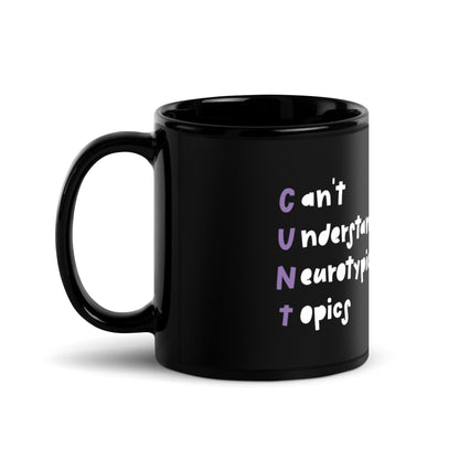 Neurotypical Topics Black Glossy Mug