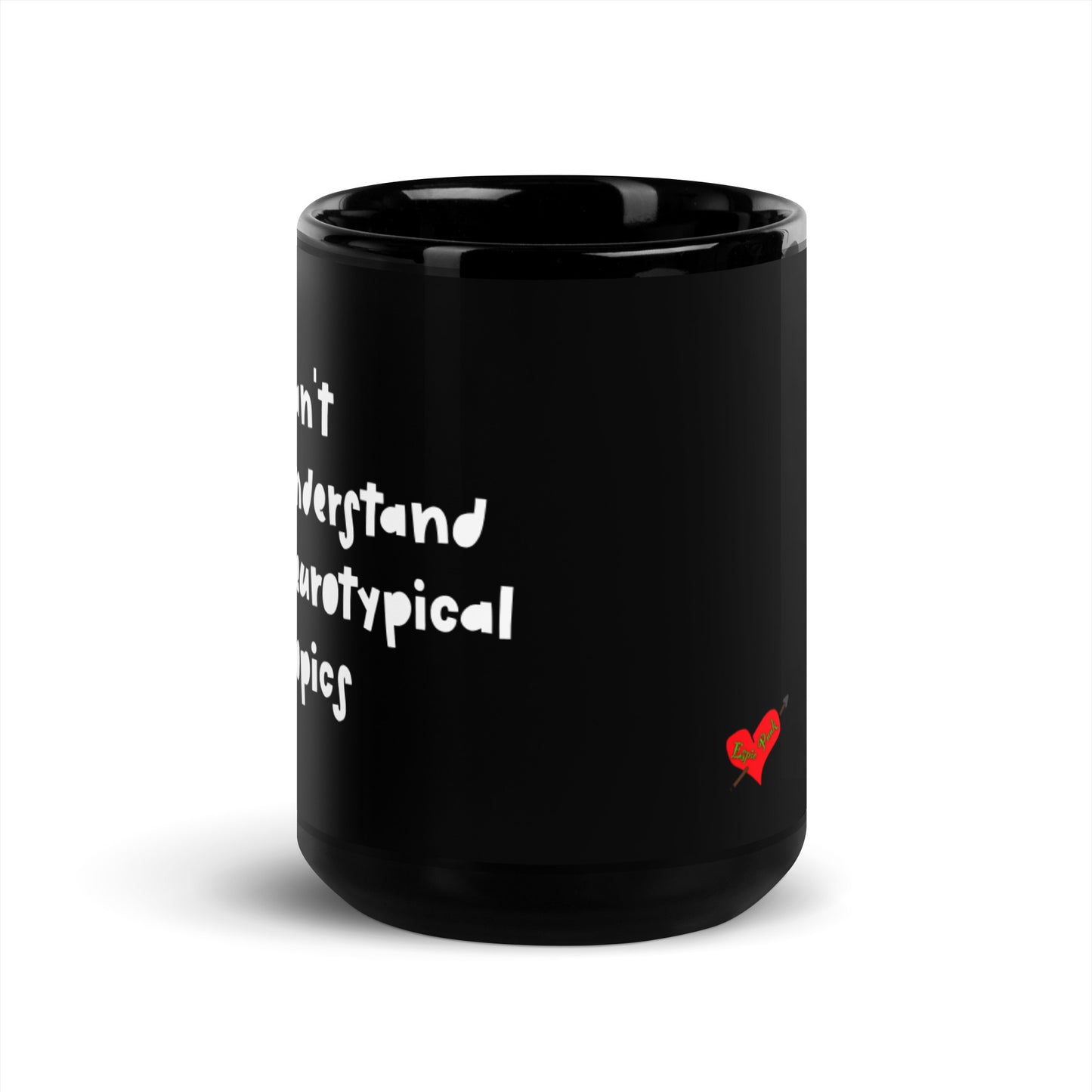 Neurotypical Topics Black Glossy Mug