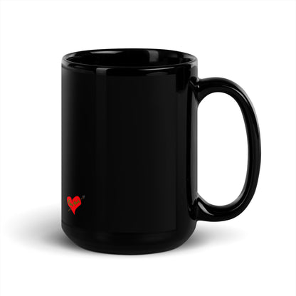 Not A Robot Black Glossy Mug