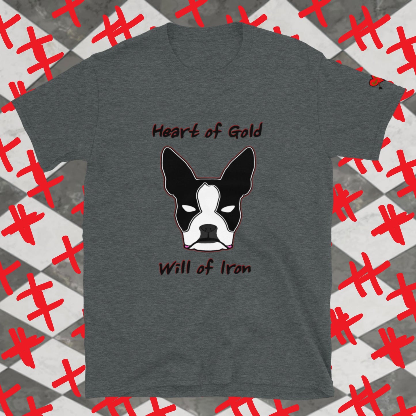 Mr. P Berry Boston Terrier Heart of Gold - Short-Sleeve Unisex T-Shirt