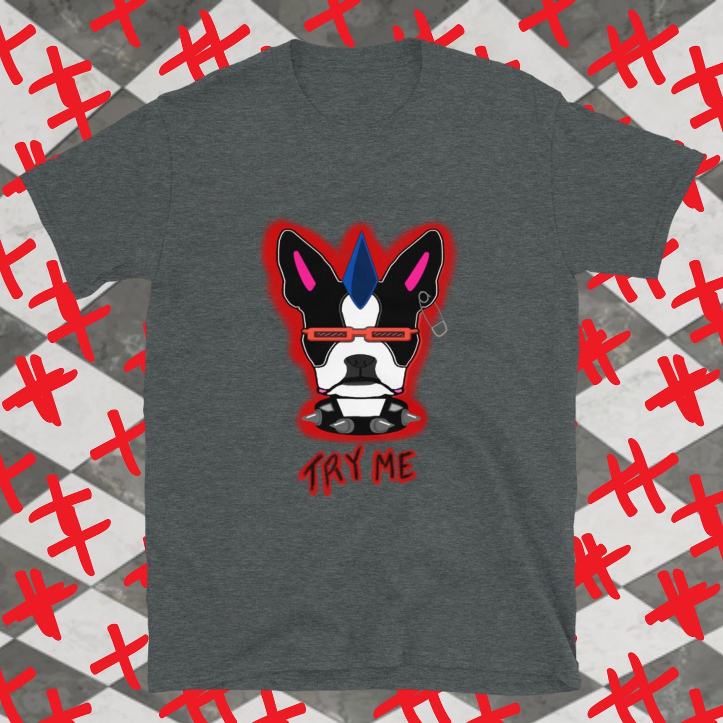 Boston Terrier Punk Rock Perry T-Shirt