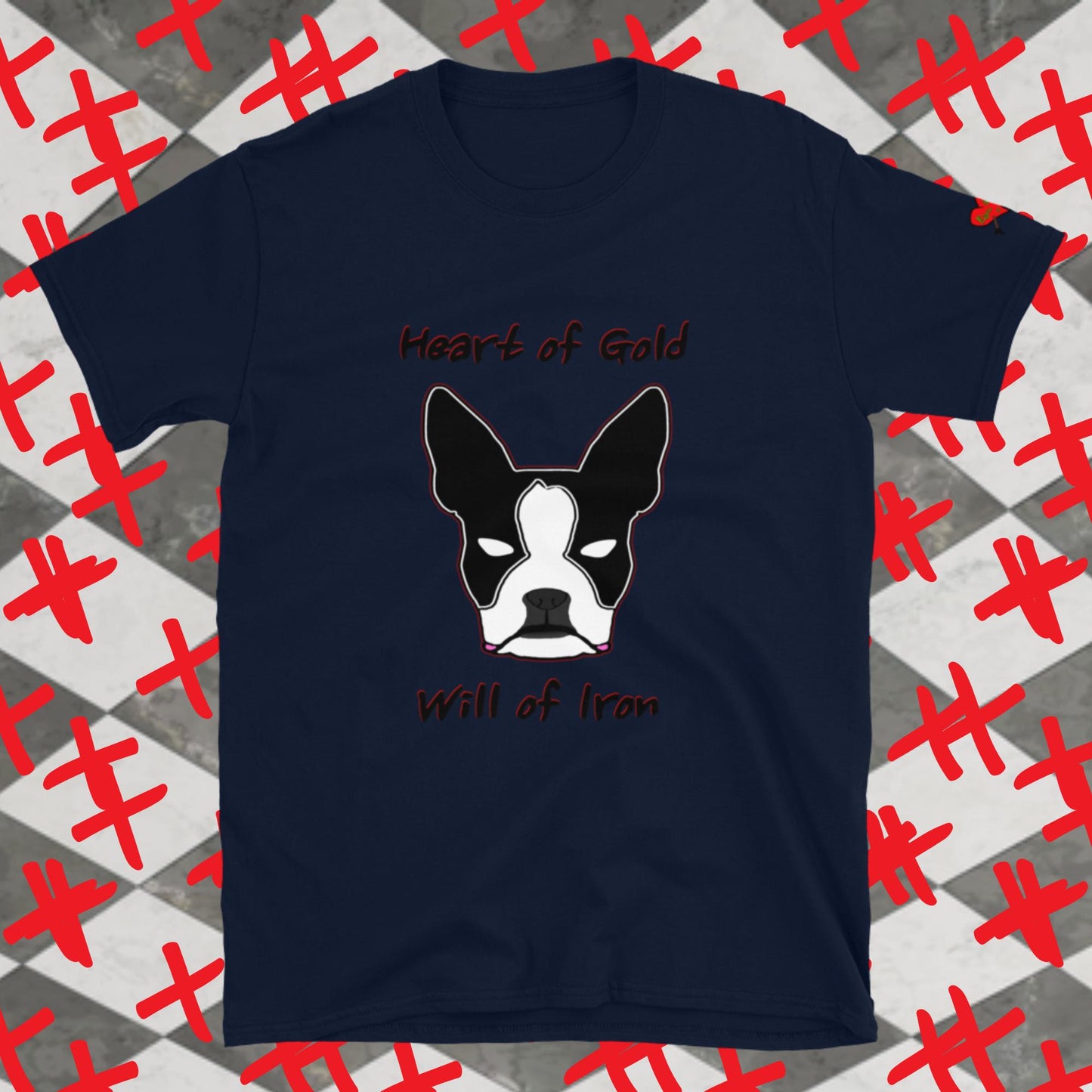 Mr. P Berry Boston Terrier Heart of Gold - Short-Sleeve Unisex T-Shirt