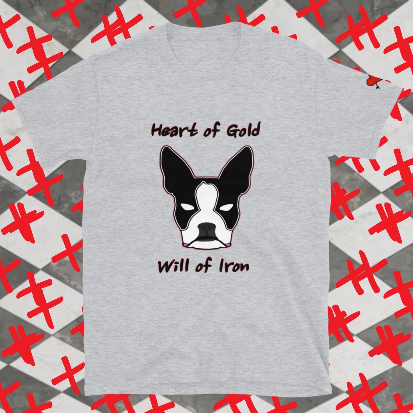 Mr. P Berry Boston Terrier Heart of Gold - Short-Sleeve Unisex T-Shirt