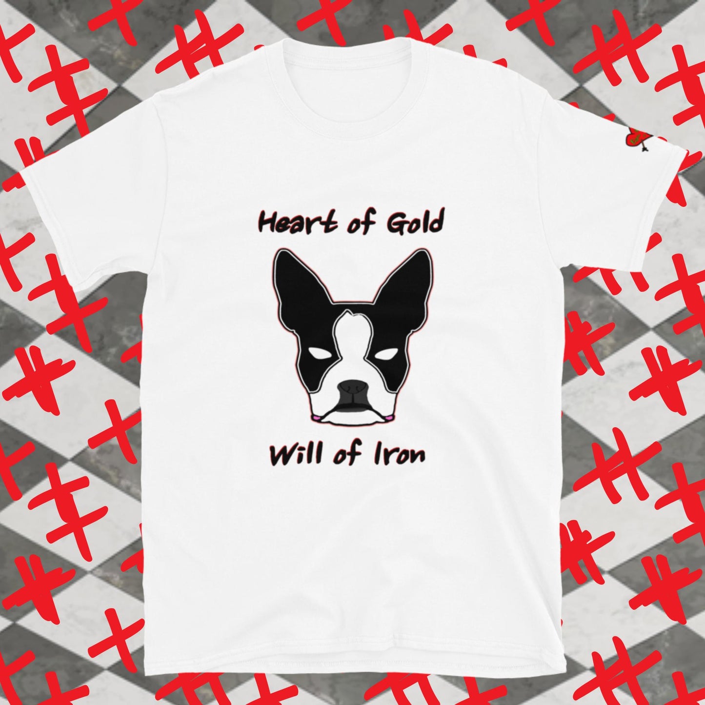 Mr. P Berry Boston Terrier Heart of Gold - Short-Sleeve Unisex T-Shirt